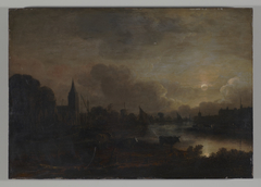 Moonlight Landscape by Aert van der Neer