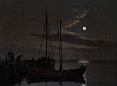 Moonlight picture by Christoffer Wilhelm Eckersberg