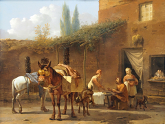 Muleteers at an Inn by Karel Dujardin