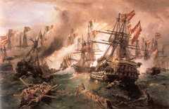 Naval Battle of Lissa by Κωνσταντίνος Βολανάκης