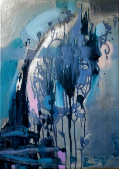 Navyblue Abstract, 2012, oil on canvas by ANNA ZYGMUNT by ANNA ZYGMUNT