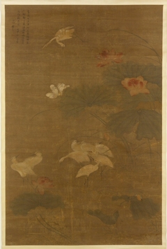 Nine Egrets in a Lotus Pond by Liu Songnian