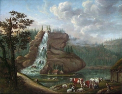 Nordic Landscape with a Waterfall by Johan Christian Dahl