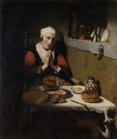 Old Woman Saying Grace, Known as ‘The Prayer without End’ by Nicolaes Maes