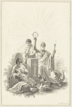 Ontwerp voor titelblad voor W. Bilderdijk De Mensch, 1807 by Jacques Kuyper