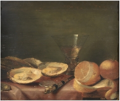 Oysters and lemons by Jacob van Es