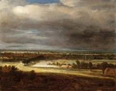 Panoramic Landscape with a Village by Philip de Koninck