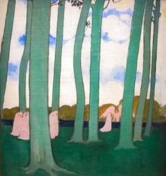 Paysage aux arbres verts by Maurice Denis