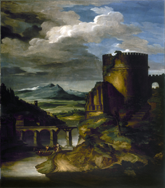 Paysage italien au tombeau by Théodore Géricault