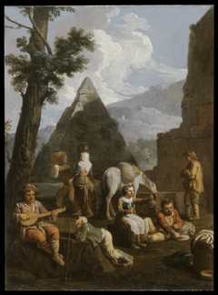 Peasants near Roman Ruins by Paolo Monaldi