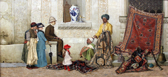 Persian carpet dealer on the street by Osman Hamdi Bey