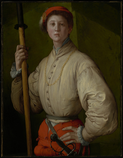 Portrait of a Halberdier (Francesco Guardi?) by Pontormo