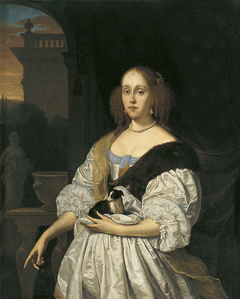 Portrait of a Lady with a Lapdog by Frans van Mieris the Elder