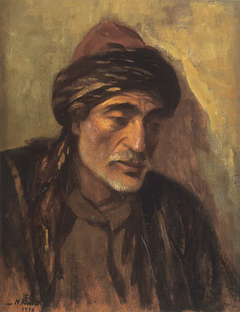 Portrait of a Lebanese Villager by Moustafa Farroukh