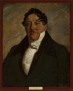 Portrait of a man in a white jabot by Feliks Pęczarski