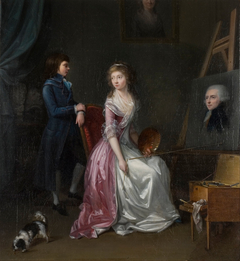 Portrait of an Artist in Her Studio by Anonymous