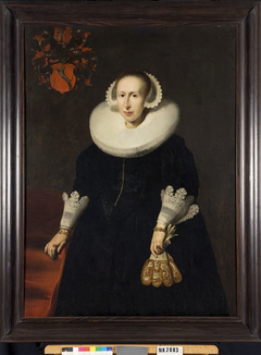 Portrait of Anna Hunthums (1595-1639), wife of Wemberich van Berchem by Thomas de Keyser