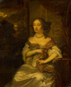 Portrait of Elisabeth van Bebber (1643-1704) by Caspar Netscher