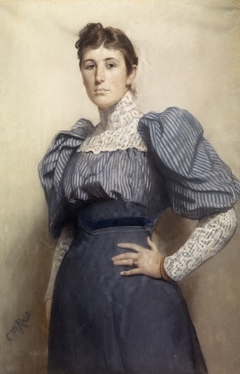 Portrait of Nini Roll Anker (Nicoline Magdalene) by Christian Meyer Ross