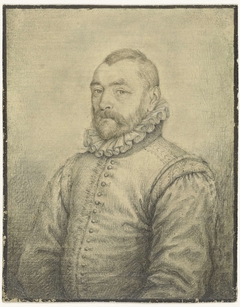 Portret van een onbekende man by Hendrick Goltzius