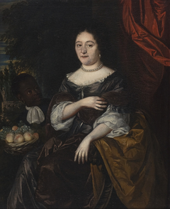 Portret van een vrouw, mogelijk Anna de Bye (1636-1713). Echtgenote van Jacob van den Steen by Nicolaes van Ravesteyn