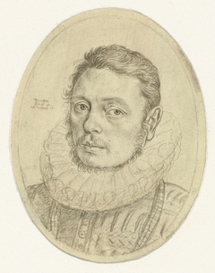 Portret van Pieter Dircksz. Hasselaer (?) by Hendrick Goltzius