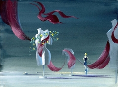 Pre-Production Illustration, possibly for Gypsy by Tyrus Wong