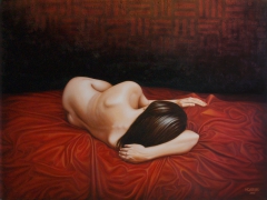 Resting on the red cloth by Horacio Cardozo