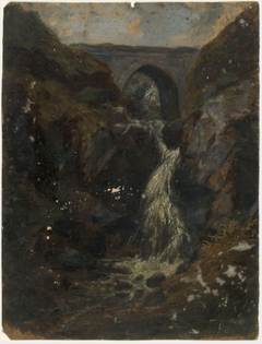 Rocky Waterfall by William Howis senior