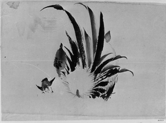 Rooster and Chick by Hokusai School