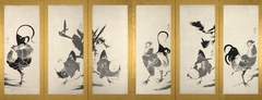 Roosters and Hens [left of a pair] by Itō Jakuchū