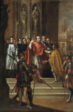 Saint Ambrose absolving the Emperor Theodosius by Juan de Valdés Leal