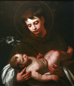 Saint Anthony of Padua holding the Infant Jesus by Bernardo Strozzi