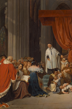 Saint Vincent de Paul Preaching to the Court of Louis XIII on Behalf of the Abandoned Children by Paul Delaroche