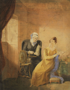 Sarah Murray, Gilfillan's first wife at the Spinning Wheel by John Alexander Gilfillan