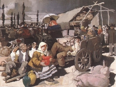 Scene on the Fair by Vilmos Aba-Novák