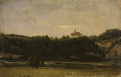 Schloss über Bäumen by Georg Wilhelm Issel