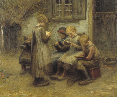 Schooltje spelen by Bernard Blommers