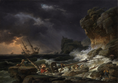 Shipwreck in a Thunderstorm by Claude-Joseph Vernet