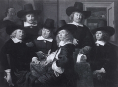 Six Regents and the Beadle of the Nieuw Zijds Institute for the Outdoor Relief of the Poor, Amsterdam, 1657 by Ferdinand Bol