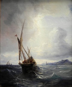 Smugglers' Boat in the Bay of Biscay by Théodore Gudin