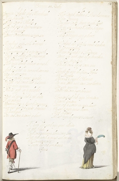 Soldaat en dame, van achteren by Gesina ter Borch