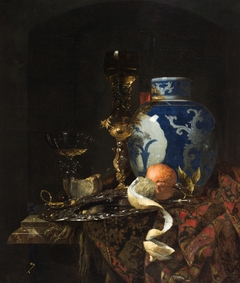 Still Life with a Chinese Porcelain Jar by Willem Kalf