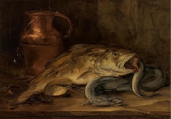 Still Life with Fish and a Copper Jug by Antoine Vollon