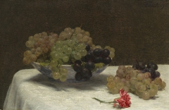 Still Life with Grapes and a Carnation by Henri Fantin-Latour