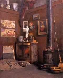 Studio Interior with a Stove (Intérieur d'atelier au poéle) by Gustave Caillebotte