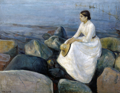 Summer Night. Inger on the Beach by Edvard Munch