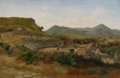 The Amphitheatre of Tusculum and Albano Mountains by Gustaf Wilhelm Palm