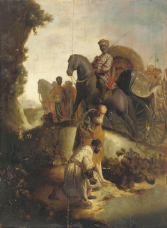 The Baptism of the Eunuch by Rembrandt follower