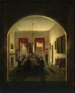 The Dinner Party. by Henry Sargent